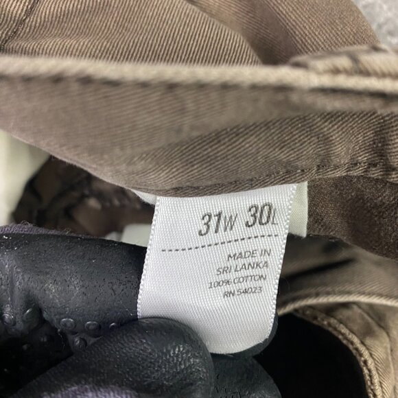 Vintage Old Navy Loose Cargo Pants Men's 31 x 30 Fits 32 x 29 Brown Baggy - Picture 4 of 12